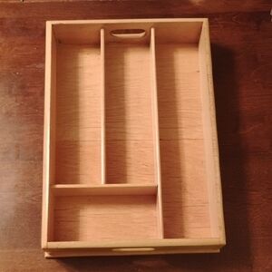 Natural Wood Drawer Organizer With Handles